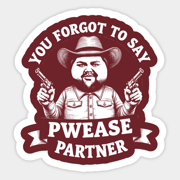 JD Vance Face Meme - You Forgot To Say Pwease Sticker by dumbshirts